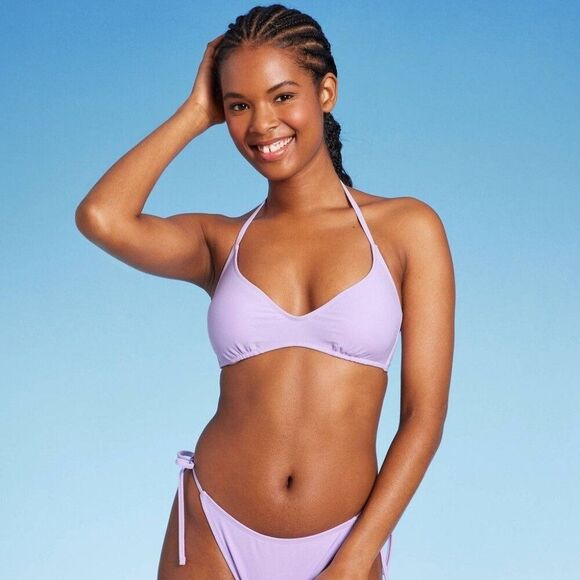 wild fable Other - Wild Fable Women's Scoop Front Bralette Bikini Top - Light Purple, Size L, NWT